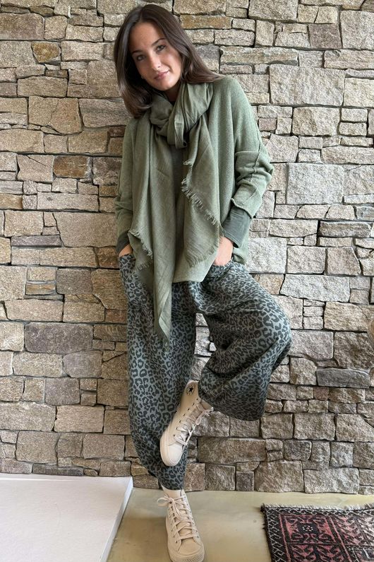 Classic Portobello Scarf Khaki **